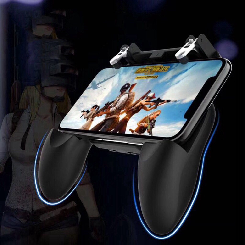 2 in 1 PUBG Mobile Game Controller Joypad Gamepad Joystick Triggers L1 R1 Shoot Aim Button W10 for iPhone