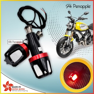 ĐÈN LED GÙ GẮN TAY LÁI XE MÁY 1 BỘ (2 CÁI) Màu Đỏ – Phiên bản Nhật Bản - sản xuất tại Hồng Kông