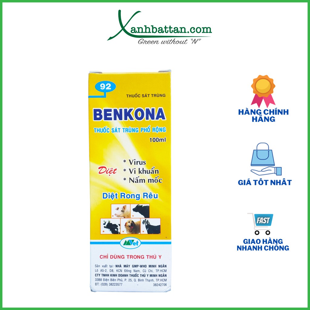 Chế phẩm trừ nấm bệnh và nấm mốc cho lan BENKONA 100 ml