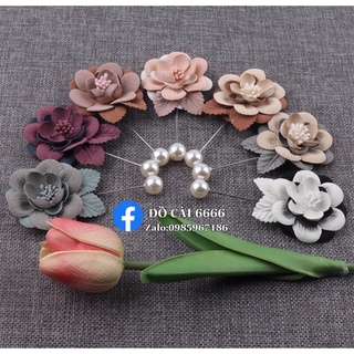 hoa cài áo sơ mi, cài áo vest , cài váy, cài mũ nón, cài túi sách...