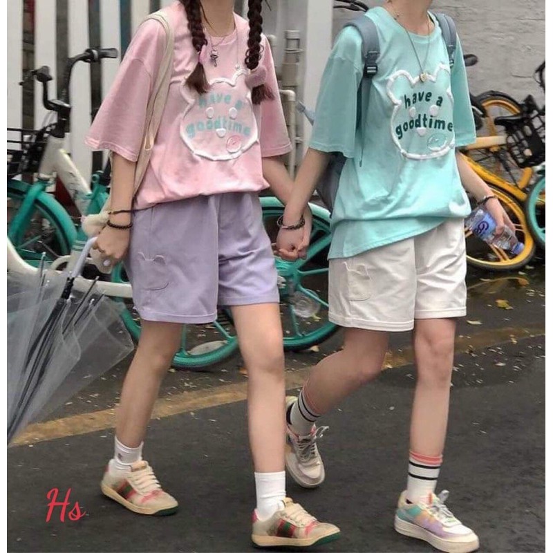 Quần đùi túi hình gấu HS31