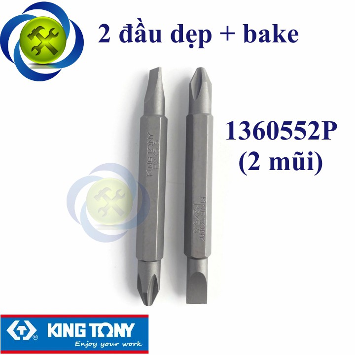 Mũi vít hai đầu dẹp + bake Kingtony 1360552P dài 60mm (2 mũi)