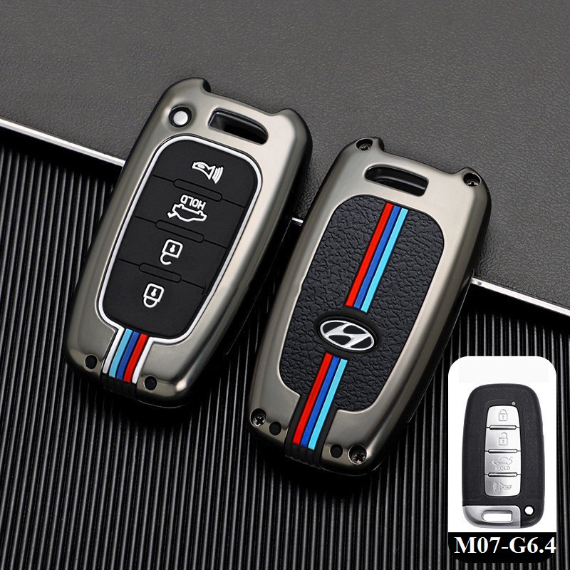 Vỏ ốp khoá xe hơi - Bọc chìa smartkey ô tô Hyundai Sonata, Tucson, Elantra thông minh M07-G6