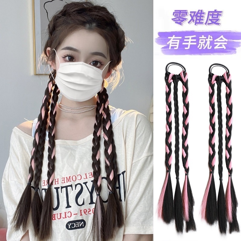 Tép Tóc Giả Kiểu Thắt Bím Thời Trang Cho Nữ