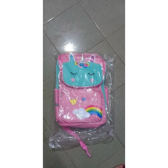 Balo chống gù xinh xắn hình kì lân cho bé gái, bé trai, siêu nhẹ, cặp sách học sinh có phản quang