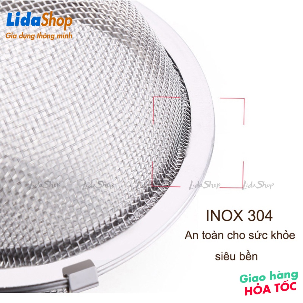 Túi lọc trà inox 304 Lidashop, dụng cụ lọc trà lọc gia vị bằng INOX an toàn tiện lợi