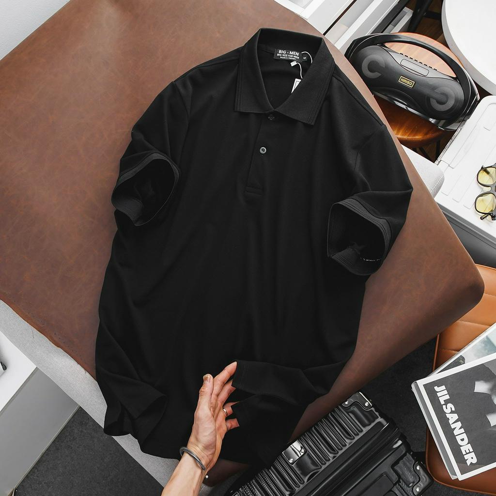 [bigsize] Áo thun polo nhiều màu chất cotton trơn bigsize nam &lt; 140kg