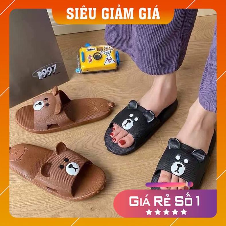 Mới -  Dép lê, dép quai ngang hình gấu ngộ nghĩnh đủ size 36-41