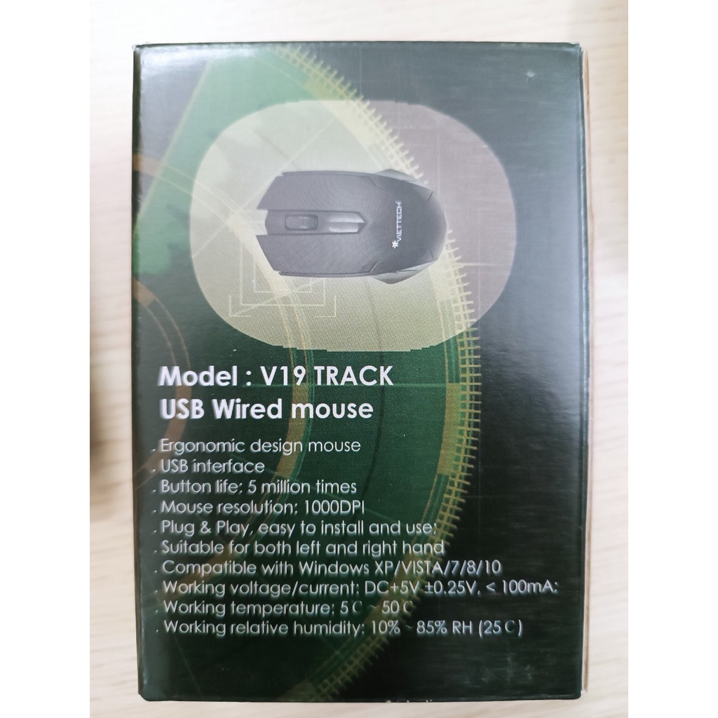 Chuột có dây văn phòng gaming Viettech V19 chính hãng