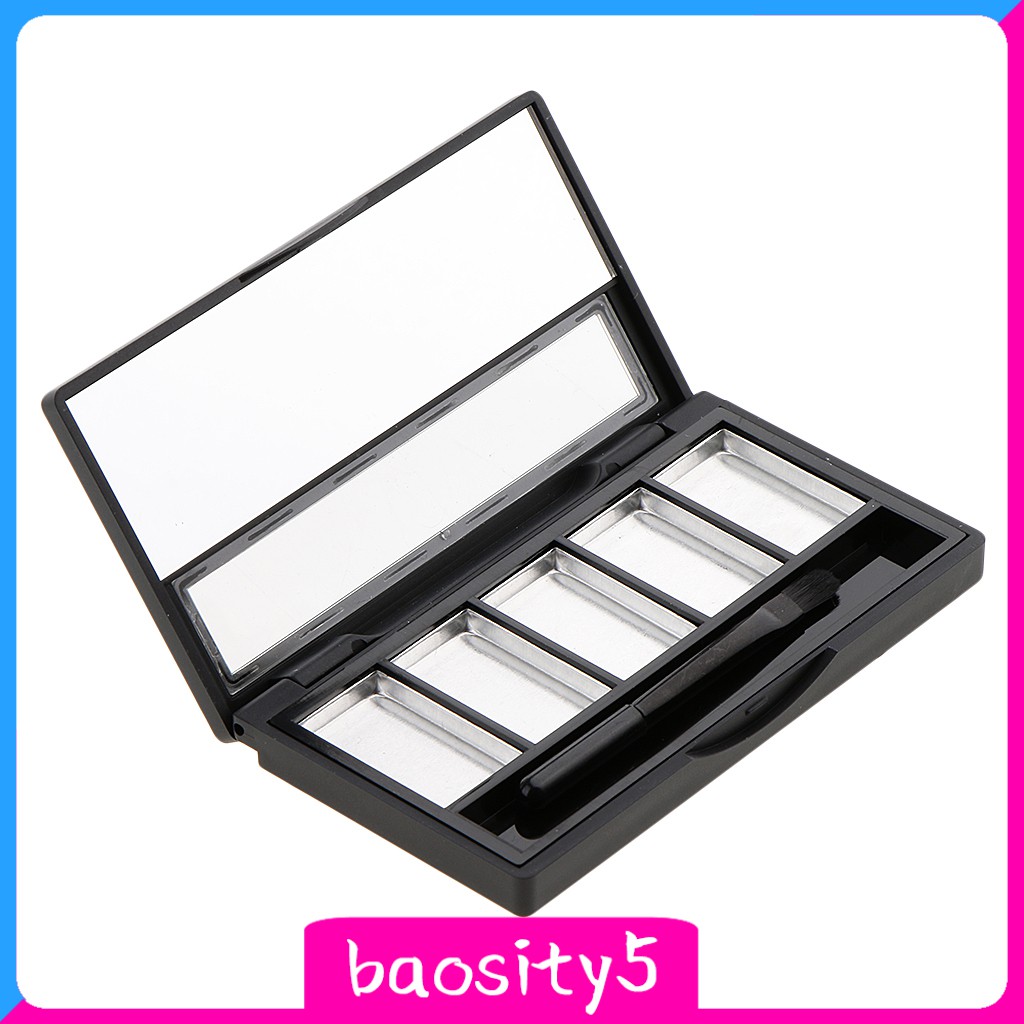 (Hàng Mới Về) Bảng Màu Rỗng Đựng Phấn Mắt Má Hồng Son Môi Diy Có Gương Tiện Dụng