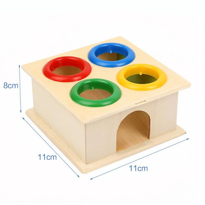Hộp Gỗ Kèm Trò Chơi Đập Bóng Có Búa