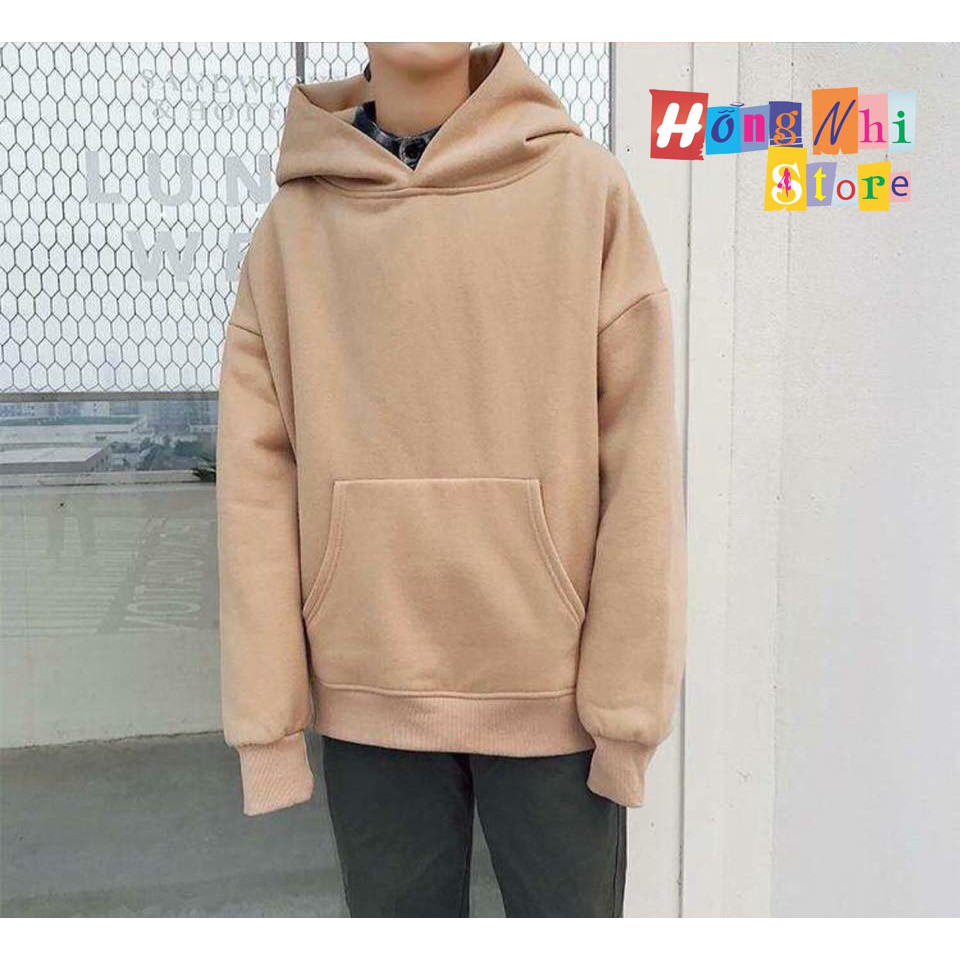 Áo Hoodie Trơn Màu Nude Tan Cao Cấp Dáng Rộng Unisex Nam Nữ Mặc Được - MM