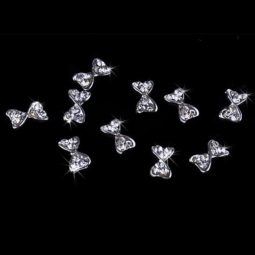 [Hàng mới về] Set 10 Phụ Kiện Trang Trí Móng Nghệ Thuật Họa Tiết Nơ 3d Đẹp Mắt