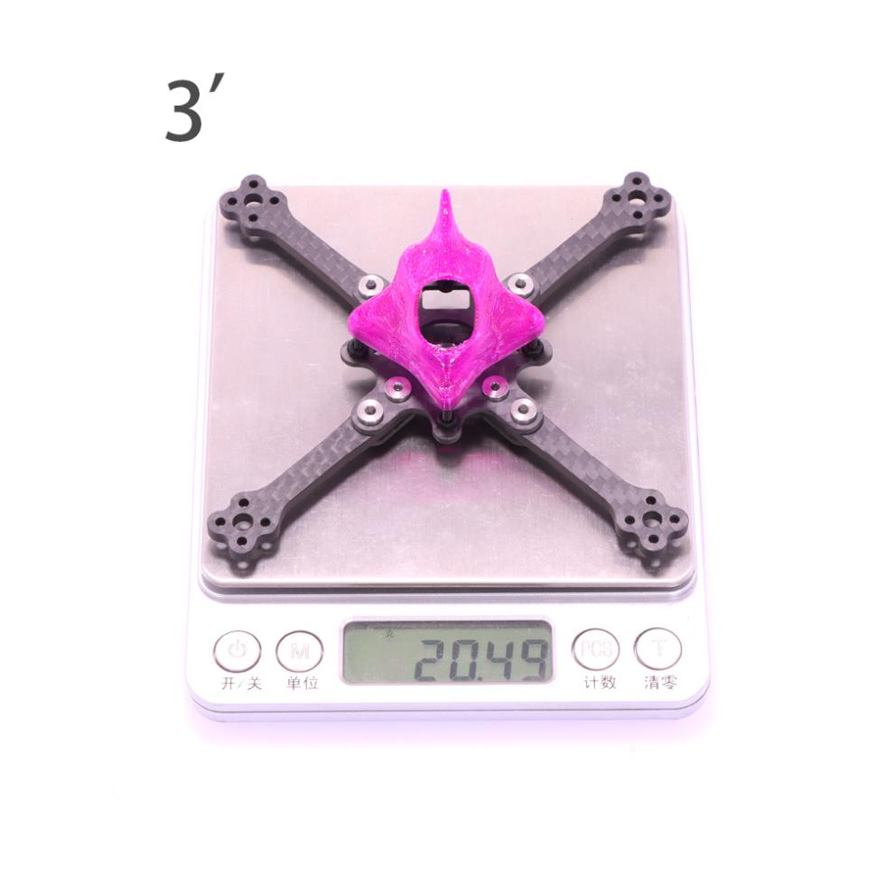 Bộ khung carbon 3 inch canopy màu đỏ  fpv máy bay điều khiển từ xa
