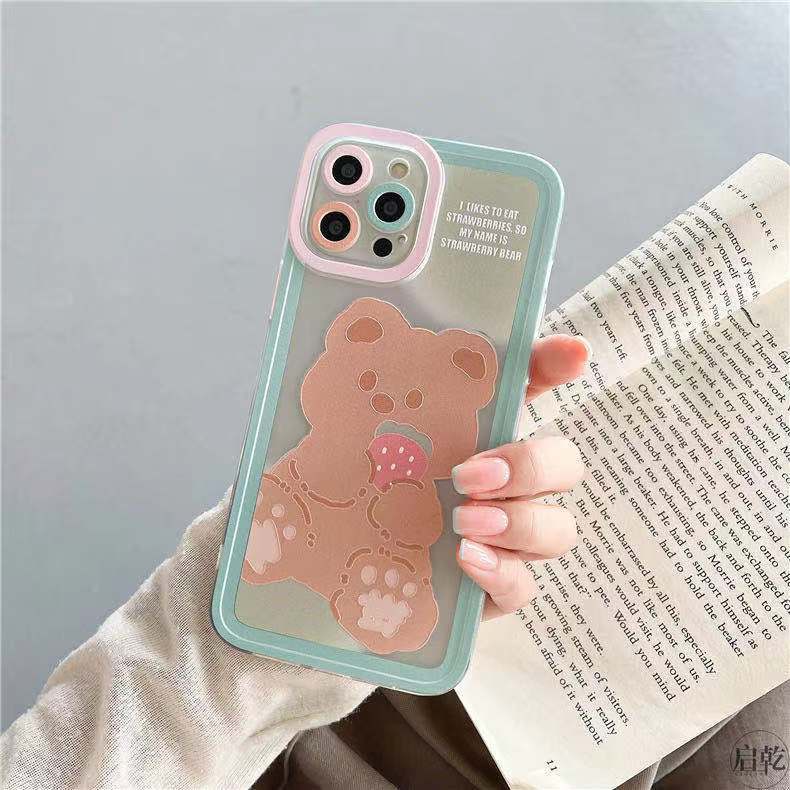 Ốp Điện Thoại Mềm Trong Suốt In Hình Gấu Hoạt Hình Dễ Thương Cho IPhone 13 Pro Max 13 Mini 12 11 X XS Max XR 6 6s 7 8 Plus