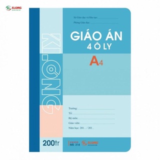 Sổ giáo án 4 ôly, giáo án ô ly 200 trang a4 200tr; klong ms: 314t4