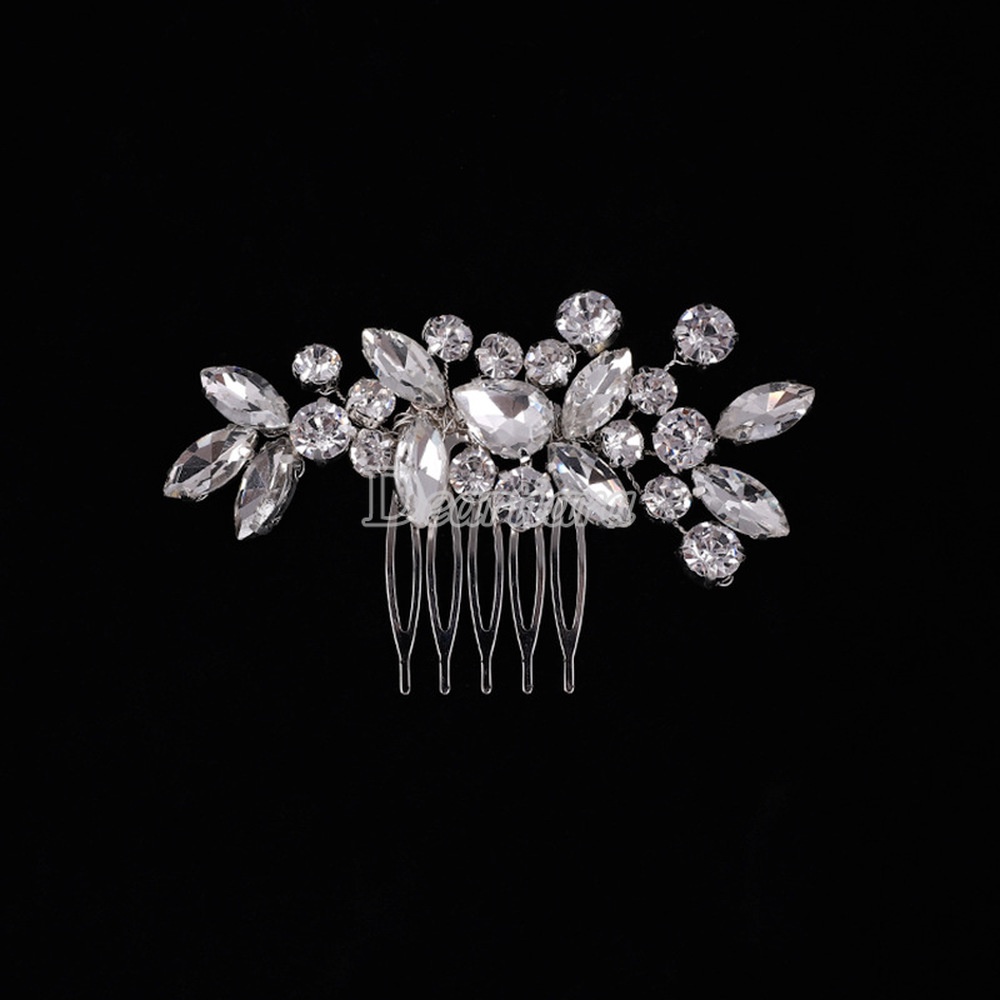 Lược Cài Tóc Hình Hoa Đính Đá Thời Trang Cho Cô Dâu