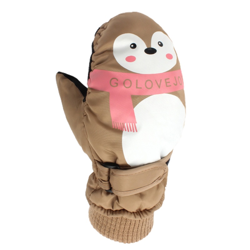 Găng Tay Trượt Tuyết Phủ Lông Cừu Giữ Ấm Chống Trượt Bảo Vệ Toàn Diện