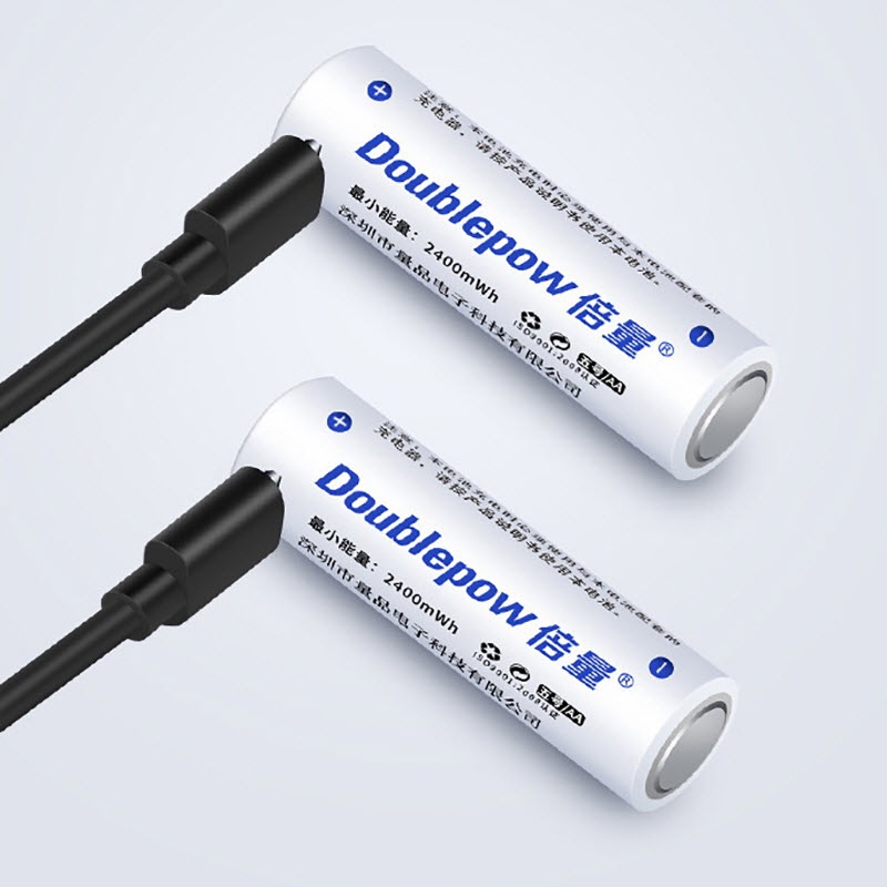 Pin Sạc Cổng Micro USB AA 1.5v Doublepow 2400mWh dùng cho đồ chơi, Micro karaoke, máy ảnh - Hàng Chính Hãng