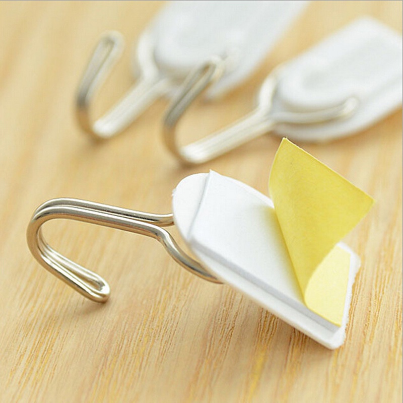 Set 6 Móc Treo Đồ Dán Tường Bằng Nhựa Tiện Dụng