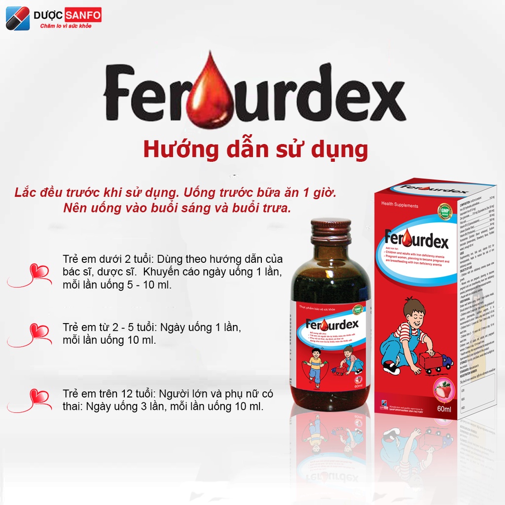 Siro Ferourdex dạng hộp và ống