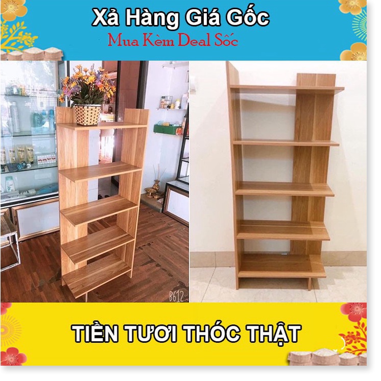 Kệ góc 5 tầng loại góc tường trang trí đựng giày, dép, giá sách, túi xách - Gỗ MDF melanin chống mối - KT: 150x50x30 cm