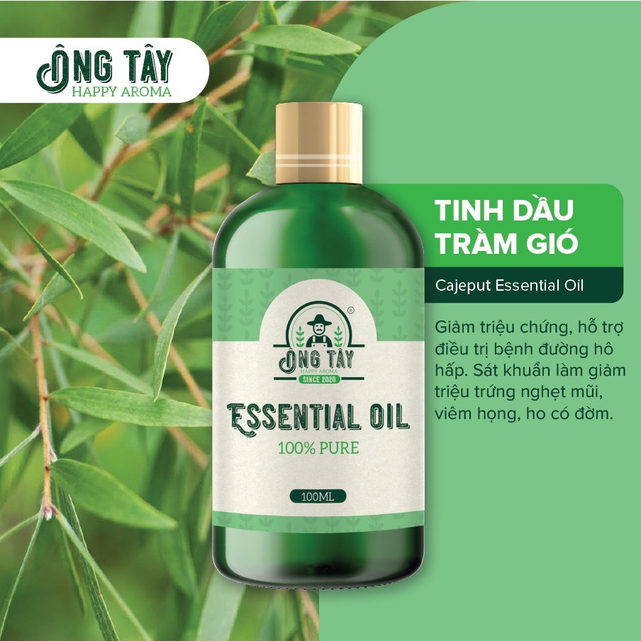 GIÁ SỈ Tinh dầu Tràm Gió Ông Tây Cajeput Oil Chai lớn 500ml 1L