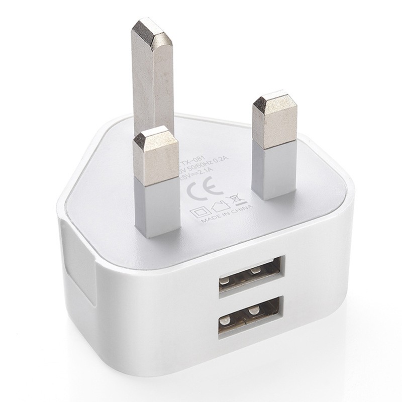 Củ sạc 3 chấu ổ cắm USB tiện dụng khi du lịch cho Iphone Samsung