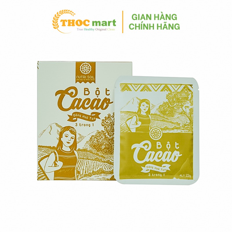 [ THOCmart.vn ] Bột cacao 3in1 (có đường và sữa) Nutri Soil đặc sản Đắk Lắk