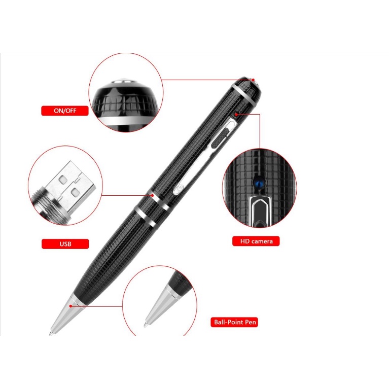 Bút bi viết cao cấp V6 HD 1080 sắc nét