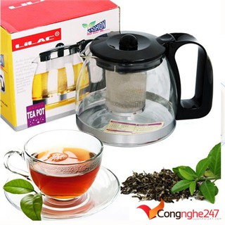 Bình lọc trà 700ml thủy tinh