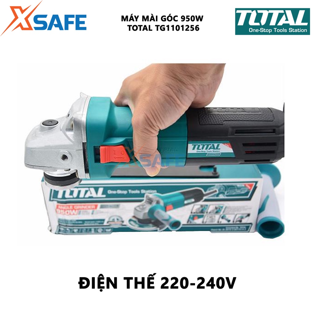 Máy mài góc TOTAL TG1101256 | máy mài cầm tay nguồn vào 950W tốc độ không tải 11000/phút đường kính đĩa 125mm cắt