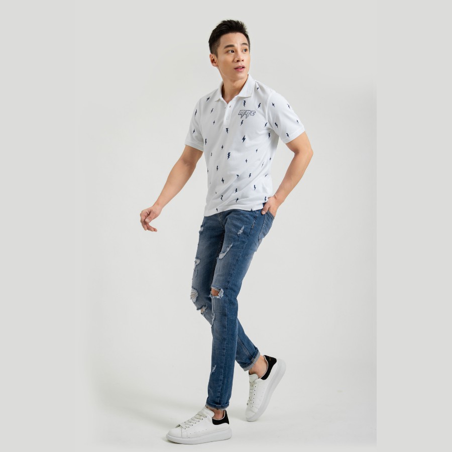 Quần jean dài nam cao cấp xanh denim MRC 207261 chất cotton cao cấp, form ôm vừa vặn, tôn dáng, trẻ trung - MENFIT