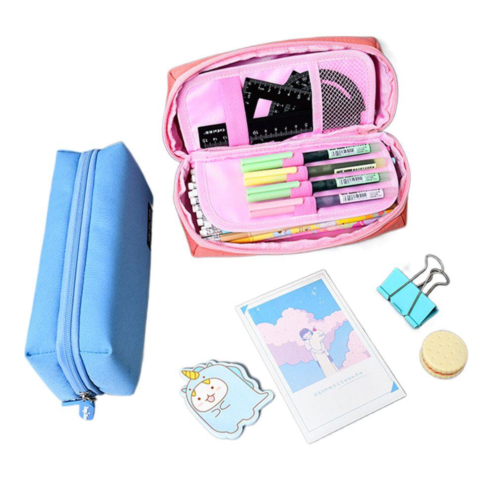Túi Đựng Bút Màu Trơn Sức Chứa Lớn Tiện Dụng Cho Học Sinh