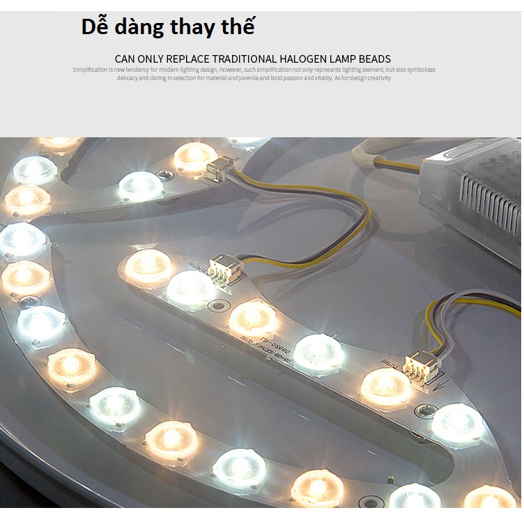 Vỉ led 3 màu thay thế đèn ốp , đèn quạt trần, đèn mâm trang trí có thể ghép kích thước và công suất tùy ý