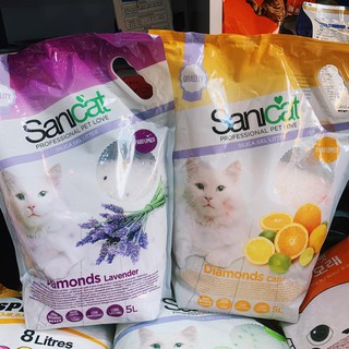 Cát thuỷ tinh Sanicat cho mèo túi 5L