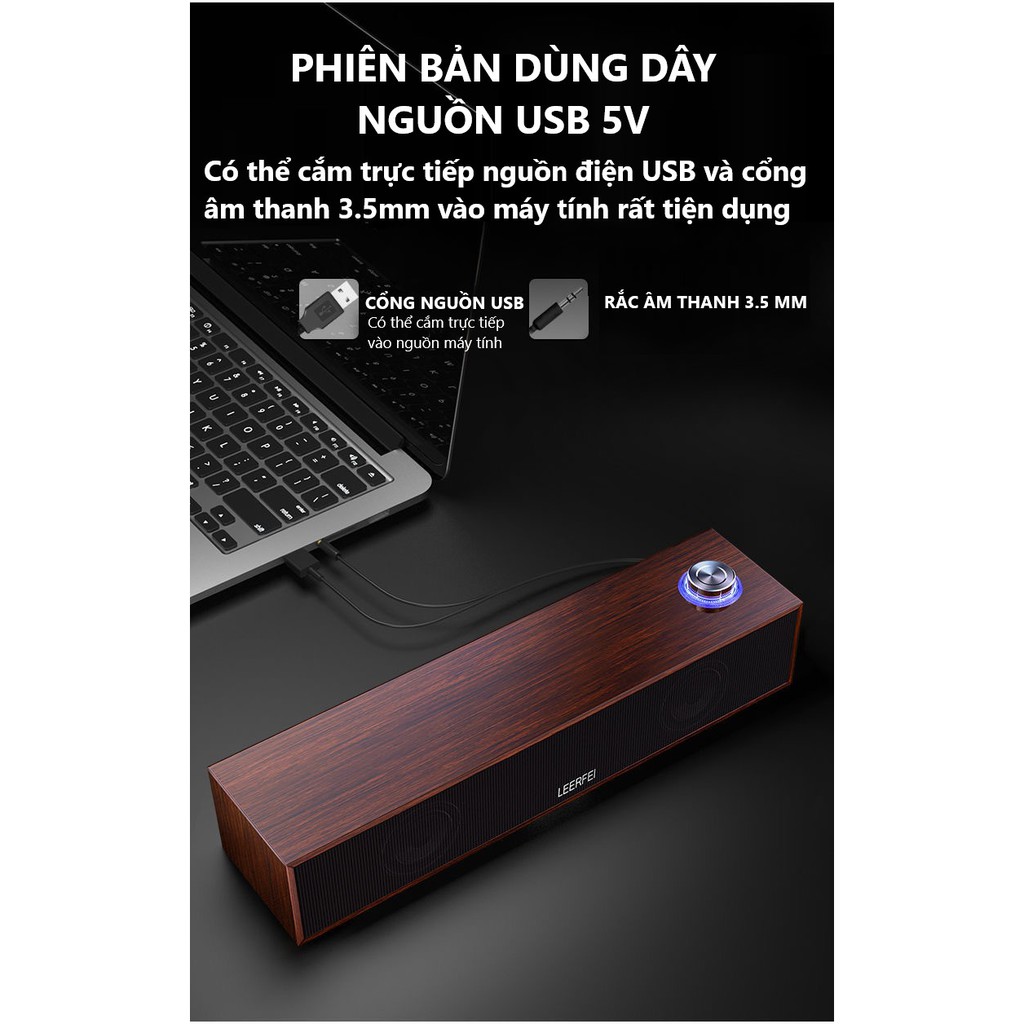 Loa Thanh Bluetooth 2 phiên cản cao cấp vỏ Gỗ. Phiên bản có pin  Trong Nghe nhạc 4 đến 6h và Phiên bản dùng dây nguồn 5V