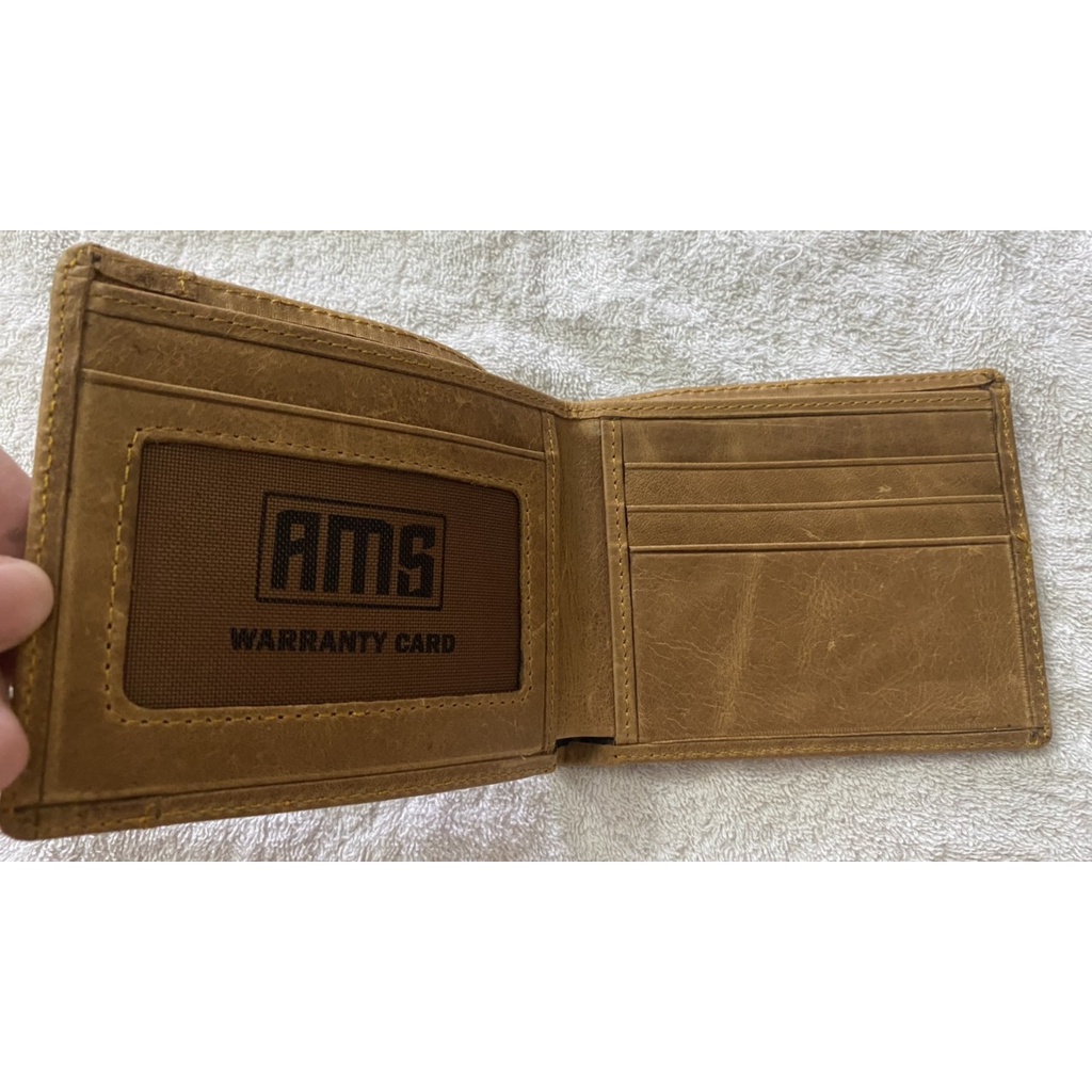 Ví nam da bò thật, bảo hành 1 năm, hoàn nếu phát hiện hàng không phải da thật