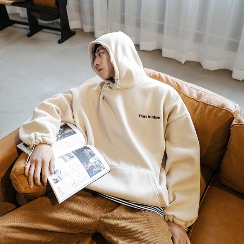 Áo Hoodie Tay Dài Dáng Rộng Phong Cách Hàn Quốc Cho Nam Giới | BigBuy360 - bigbuy360.vn