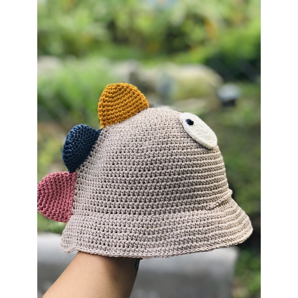 NÓN LEN KHỦNG LONG HANDMADE CHO BÉ