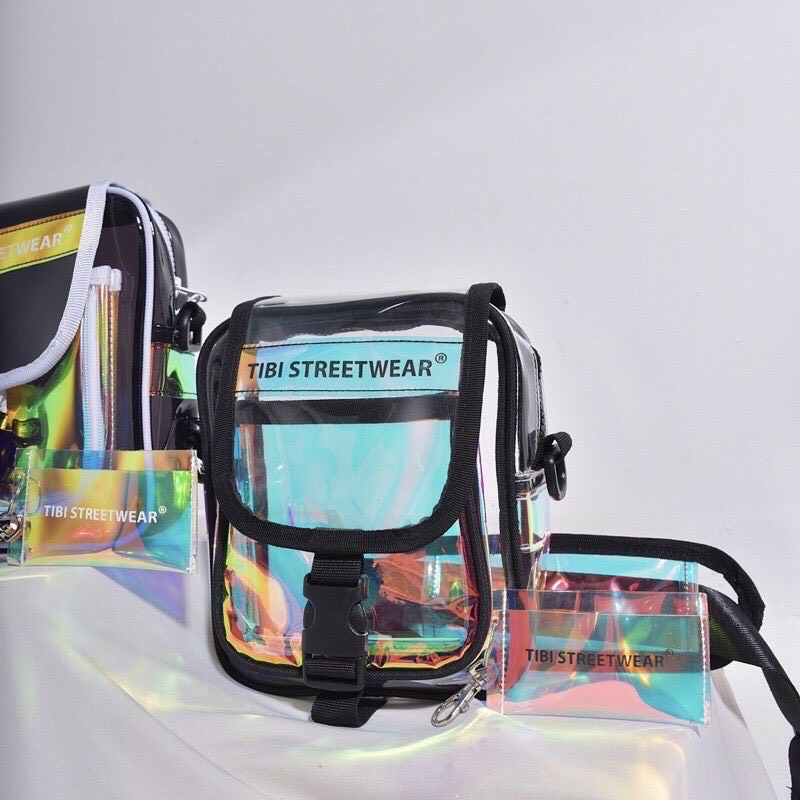Túi trong suốt mini đeo chéo unisex - Streetwear