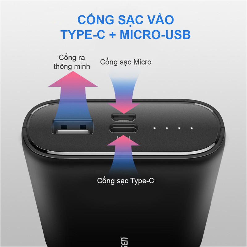 Pin sạc dự phòng Rock P61 dung lượng 10.000mAh - Huco Việt Nam