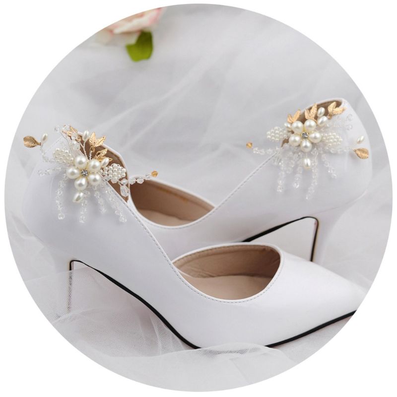 Hạt Ngọc Trai Pha Lê Trang Trí Giày Cao Gót DIY