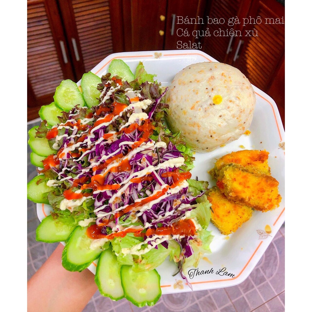 SHIP 1H HÀ NỘI  Bánh bao lứt nguyên cám ăn kiêng, Eat Clean (Set 3c5c) 300Gr