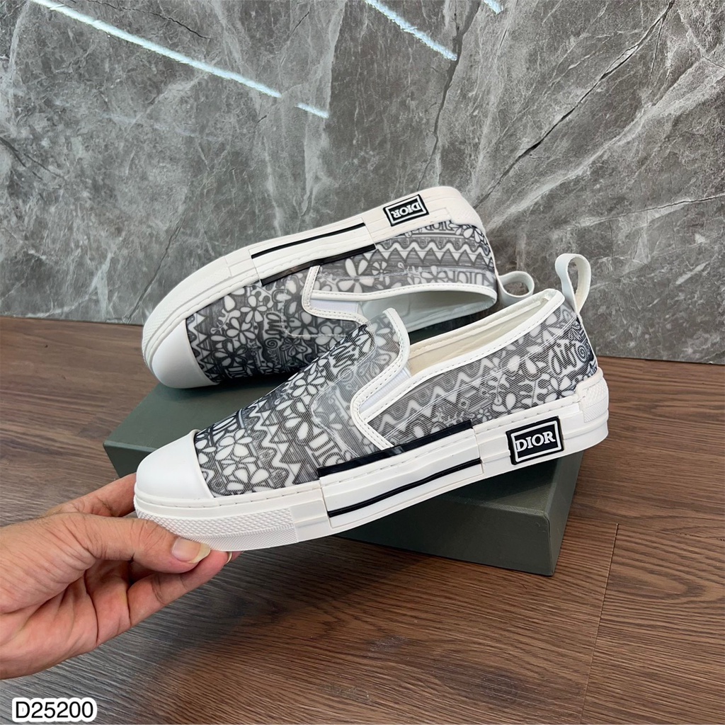 Giày Lười DIOR.. & DG Cao Cấp Dành  Cho Nam. Giày Slipon Nam  DI.OR - D&G Họa Tiết Sang Trọng Trẻ Tung -MINH TÂY STORE