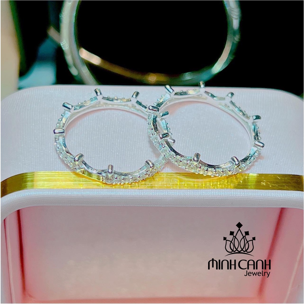 Nhẫn Bạc Nữ Vương Miện Đá Viền Minh Canh Jewelry