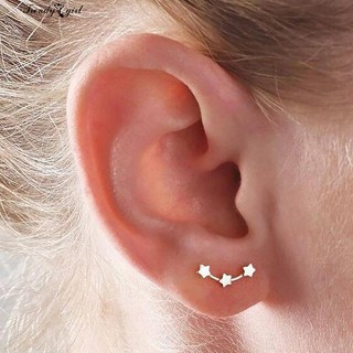 ☆ 1 Pair Women Elegant Small Stars Ear Stud Earrings Jewelry