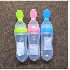Bình thìa silicon, Bình sữa thìa hỗ trợ bé ăn dặm đa năng - Dung tích 90ml