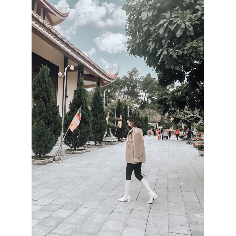 XẢ HÀNG SALE SỐC áo khoác lông thỏ đai da rút eo hàng QC (sẵn) | BigBuy360 - bigbuy360.vn