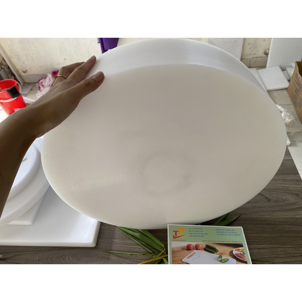 Thớt Nhựa Nhà Hàng 50cm dày 10cm, Thớt Nhựa Bảo Hành 24 Tháng Đổi Mới, Thớt Nhựa Nguyên Sinh, Thớt Nhựa Cao Cấp